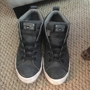 COPY - Boys converse leather high tops size 5